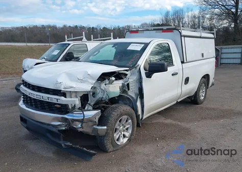 2021 Chevrolet Silverado 1500 2Wd Long Bed Wt из США, поврежденный, VIN 3GCNWAEF8MG438435